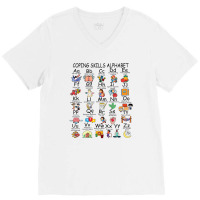 Coping Skills Alphabet Mental Health Awareness Counselor V-neck Tee | Artistshot