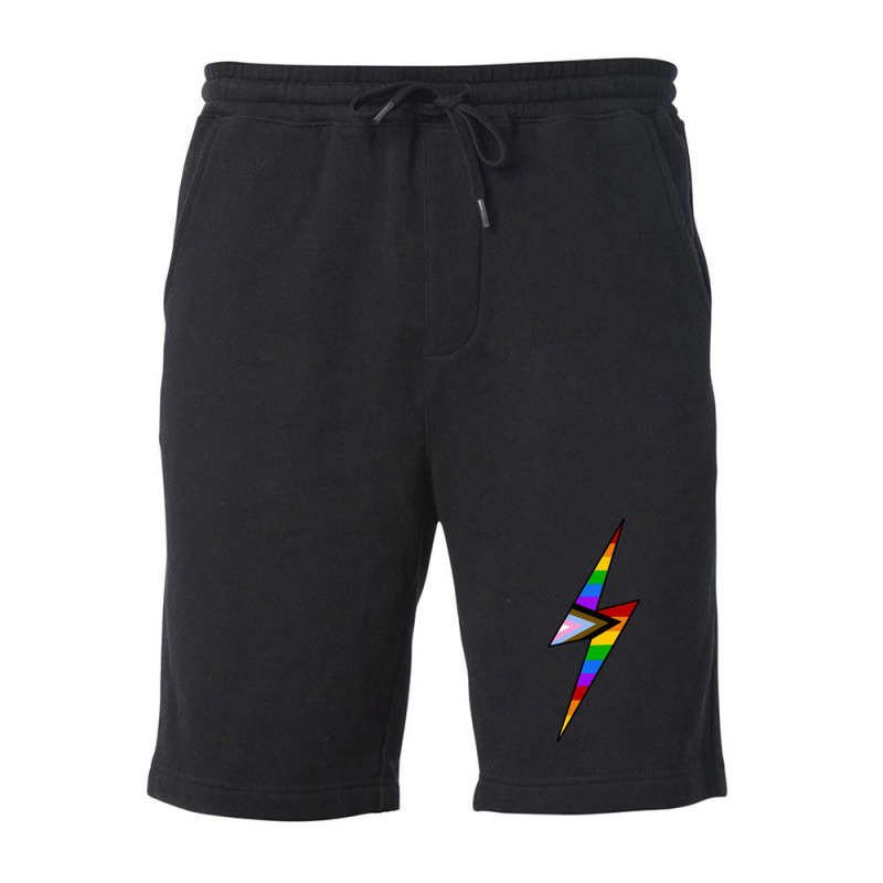 Pride Lightning Bolt Rainbow Fleece Short by SusanLynnHartmann | Artistshot