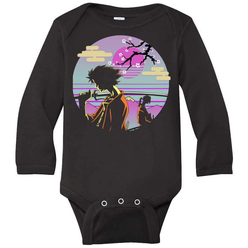 Mugen And Jin Champloo Japanese Vintage Long Sleeve Baby Bodysuit by DanielLopezJacuinde | Artistshot