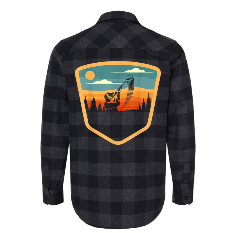 Retro Vintage Sporting Trap Clay Lover Skeet Clay Shooting T Shirt Flannel Shirt | Artistshot