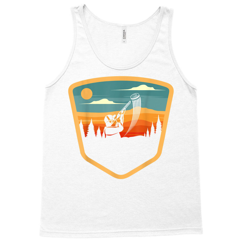 Retro Vintage Sporting Trap Clay Lover Skeet Clay Shooting T Shirt Tank Top | Artistshot