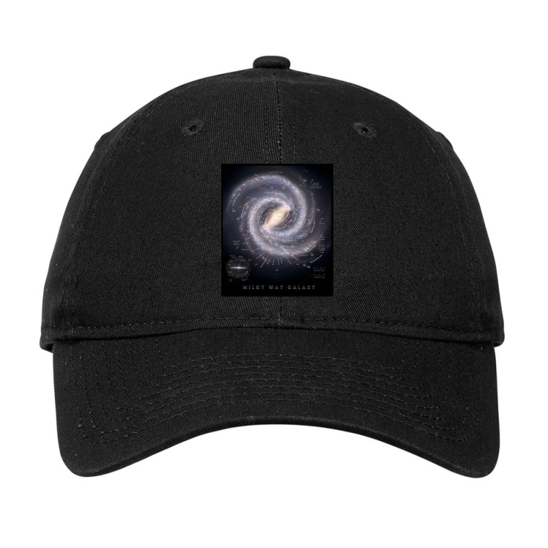 Milky Way Galaxy Map Hd Adjustable Cap by AllenSCrowley | Artistshot