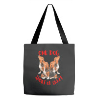 One Dog Short Of Crazy T  Shirtone Dog Short Of Crazy T  Shirt (4) Tote Bags | Artistshot