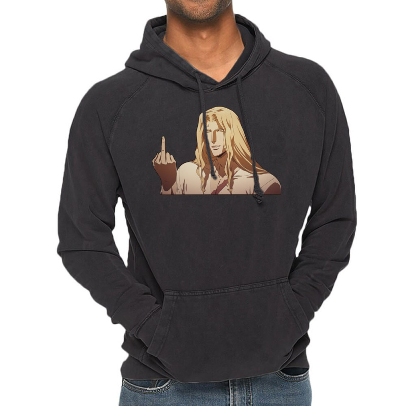 Alucard Flipping The Bird Vintage Hoodie | Artistshot