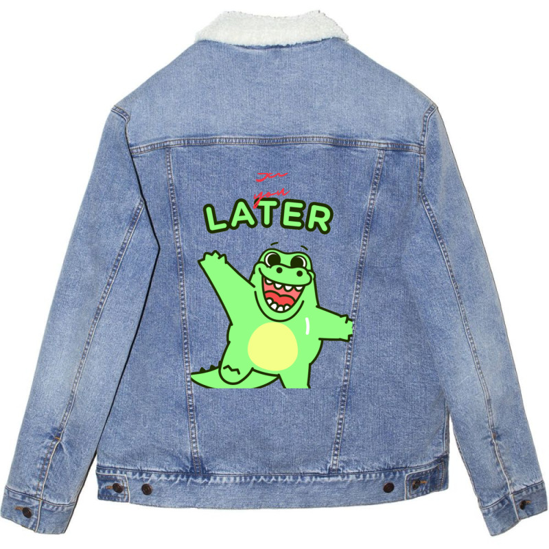 See You Later Aligator Unisex Sherpa-lined Denim Jacket | Artistshot