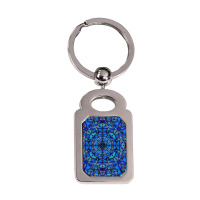 Blue Butterfly Silver Rectangle Keychain | Artistshot