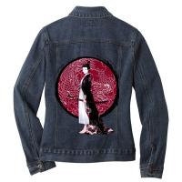 Anime Samurai Girl Warrior Katana Otaku Japan Ladies Denim Jacket | Artistshot