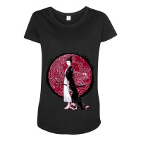 Anime Samurai Girl Warrior Katana Otaku Japan Maternity Scoop Neck T-shirt | Artistshot