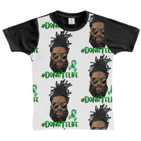 Black Man With Locs Bun Donate Life Graphic Youth T-shirt | Artistshot