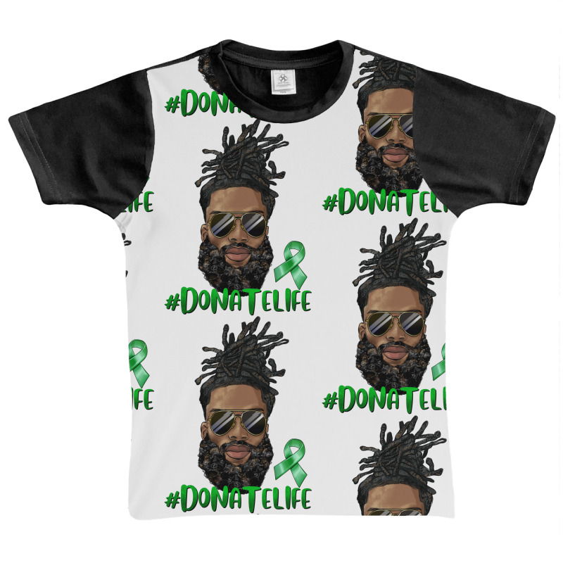 Black Man With Locs Bun Donate Life Graphic Youth T-shirt by afrowomandigitalshop@gmail.com | Artistshot