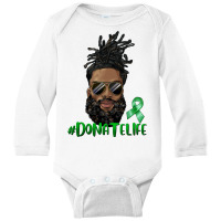 Black Man With Locs Bun Donate Life Long Sleeve Baby Bodysuit | Artistshot