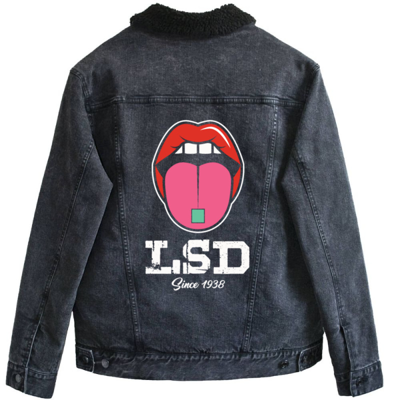 Drugs Ecstasy Happy Pill Party Adrenaline Rush 1 Unisex Sherpa-lined Denim Jacket | Artistshot