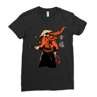 Samurai Japanese Warrior With Swords Catana Ladies Fitted T-shirt | Artistshot