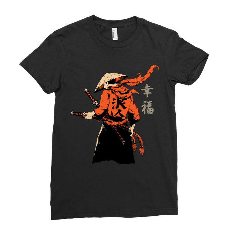 Samurai Japanese Warrior With Swords Catana Ladies Fitted T-Shirt by DanielLopezJacuinde | Artistshot