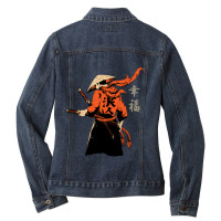 Samurai Japanese Warrior With Swords Catana Ladies Denim Jacket | Artistshot