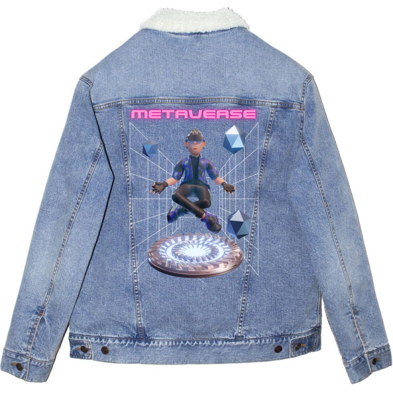 Metaverse Unisex Sherpa-lined Denim Jacket | Artistshot