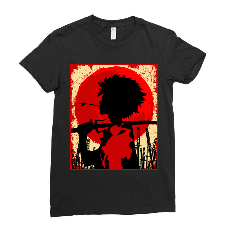 Samurai Sunset Mugen Ladies Fitted T-Shirt by DanielLopezJacuinde | Artistshot