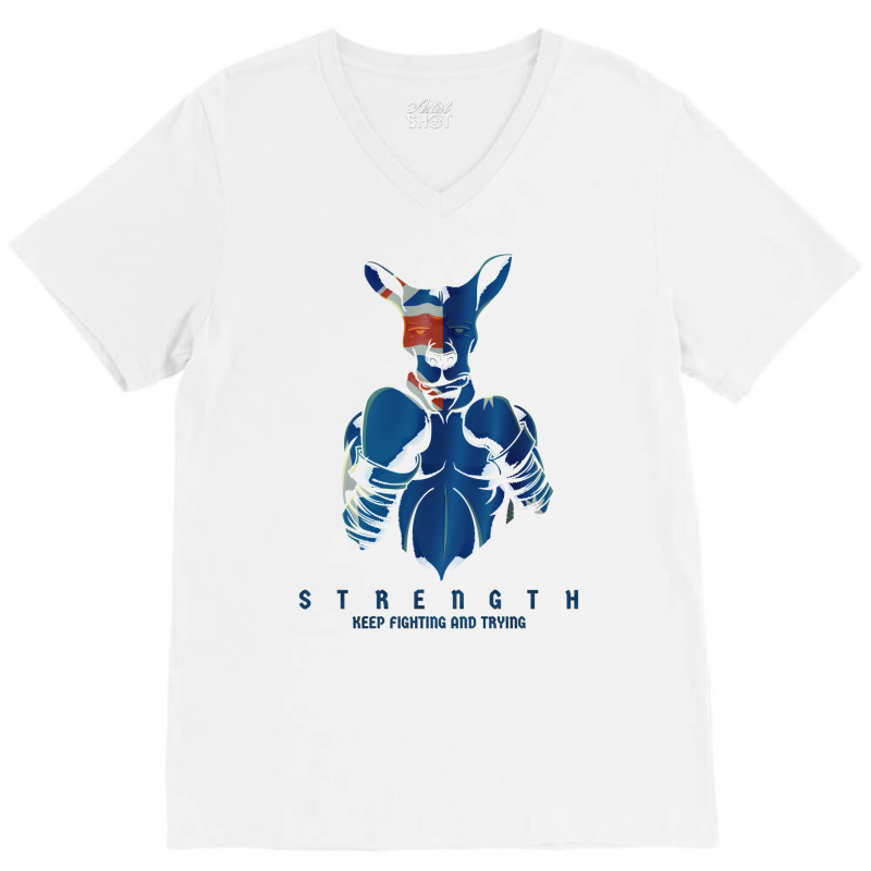 Strength V-Neck Tee by daiktumlinay | Artistshot