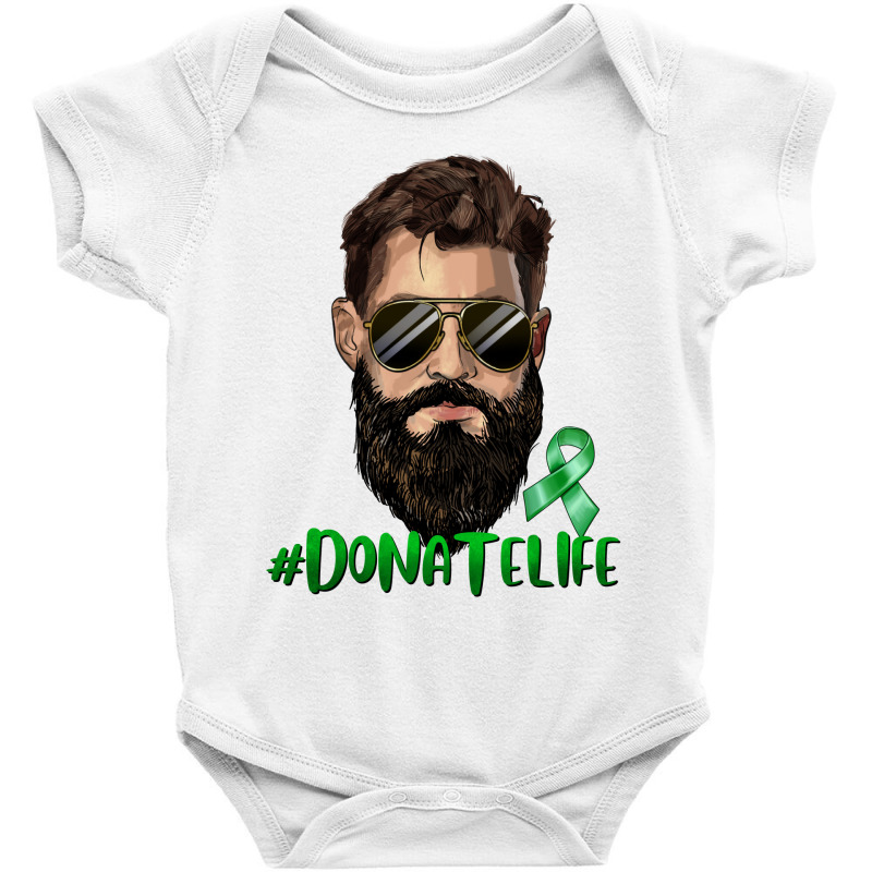 Bearded Man Donate Life Baby Bodysuit by afrowomandigitalshop@gmail.com | Artistshot