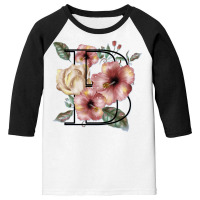 Flowers With A B Youth 3/4 Sleeve | Artistshot