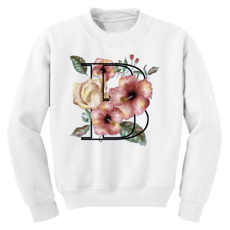 Flowers With A B Youth Sweatshirt by LeoDesenhos | Artistshot