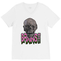 Tarman Wants Brains! V-neck Tee | Artistshot