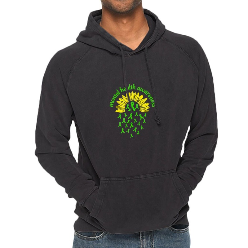 Mental Health Awareness Sunflower Vintage Hoodie by hyskovoyc | Artistshot