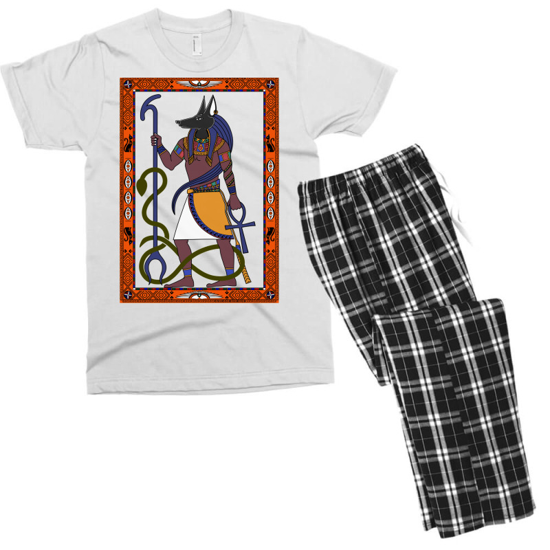 Anubis   Colour   Egyptian Art Men's T-shirt Pajama Set by zayenitecici | Artistshot