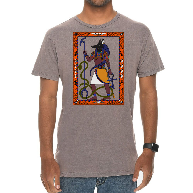 Anubis   Colour   Egyptian Art Vintage T-Shirt by zayenitecici | Artistshot