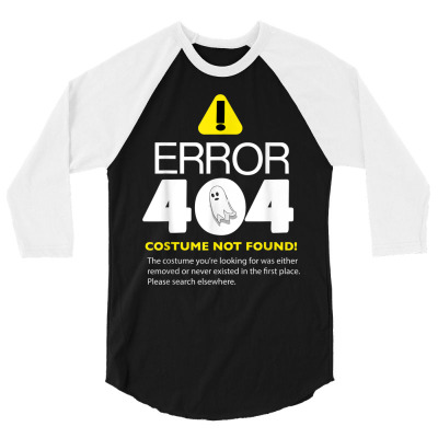 Error 404 Halloween Geek Programmer 3/4 Sleeve Shirt Designed By Lotus Fashion Realm