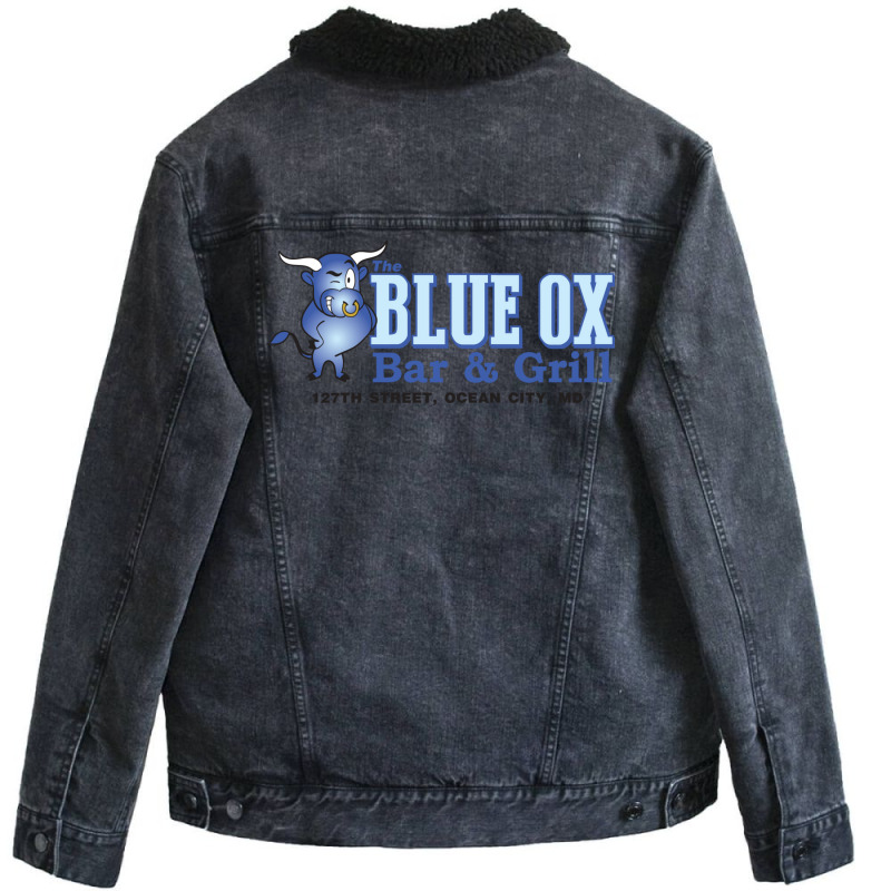 The Blue Ox Bar & Grill Unisex Sherpa-Lined Denim Jacket by daiktumlinay | Artistshot