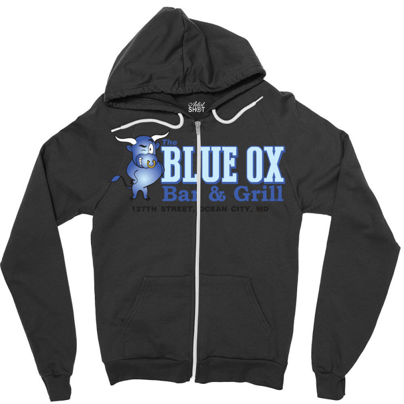 The Blue Ox Bar & Grill Zipper Hoodie by daiktumlinay | Artistshot