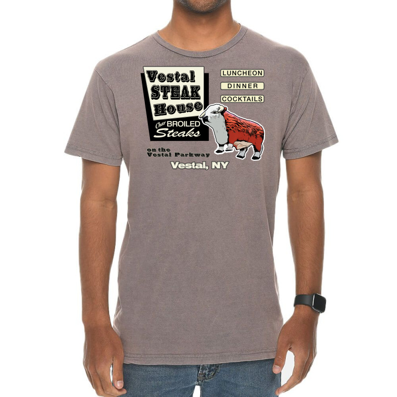 Vestal Steak House Vintage T-shirt | Artistshot