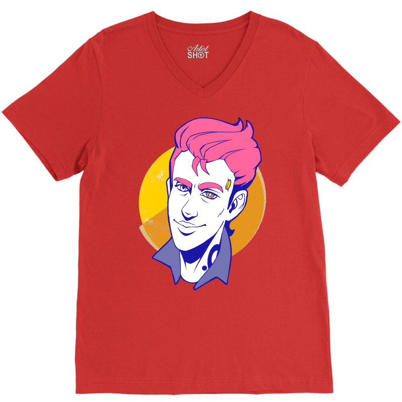 Atlas Rhys  Borderlands Fan Art V-neck Tee | Artistshot