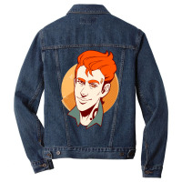 Atlas Rhys  In Warm Colors  Borderlands Fan Art Men Denim Jacket | Artistshot