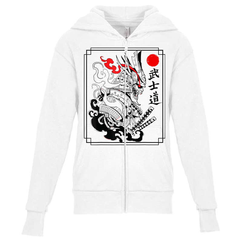 Samurai Bushido Warrior Japanese Katana Sword T Shirt Youth Zipper Hoodie by genousuv | Artistshot