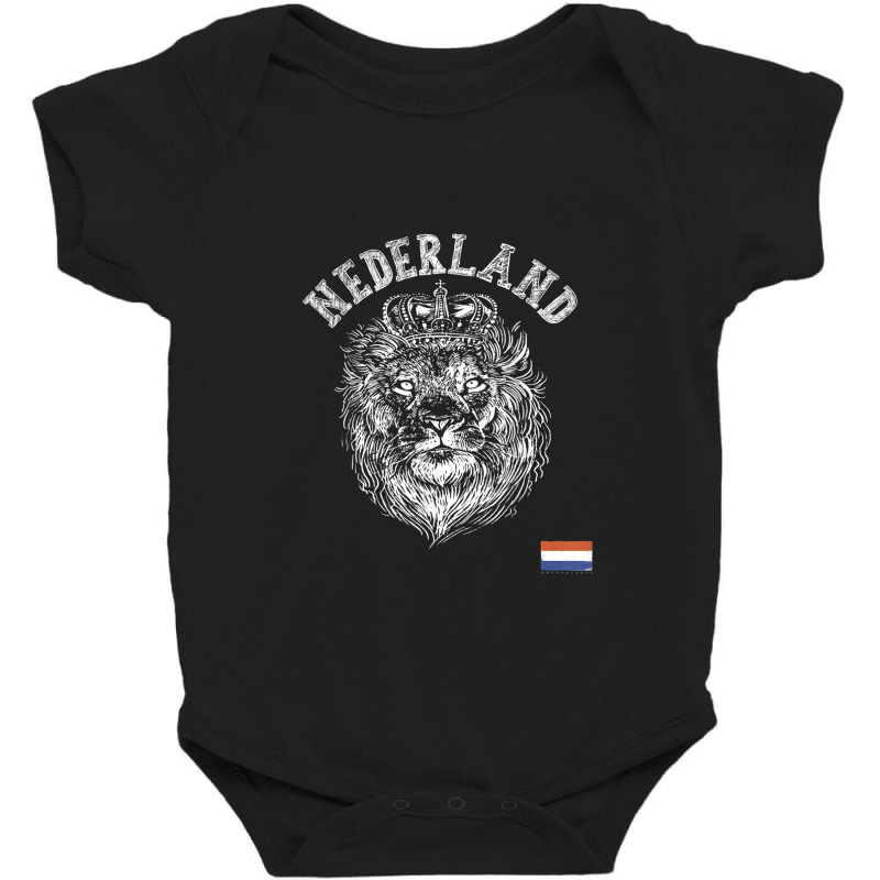 Nederland Reto Netherlands Lion Holland Dutch Men And Women Baby Bodysuit | Artistshot