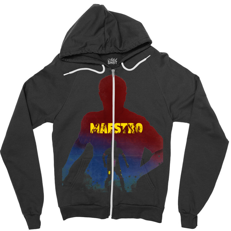 The Maestro Iniesta Zipper Hoodie by daiktumlinay | Artistshot