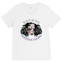 Badass Mamas Gang Goth Mama V-neck Tee | Artistshot