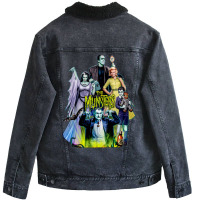 The Munsters Family Portrait Unisex Sherpa-lined Denim Jacket | Artistshot