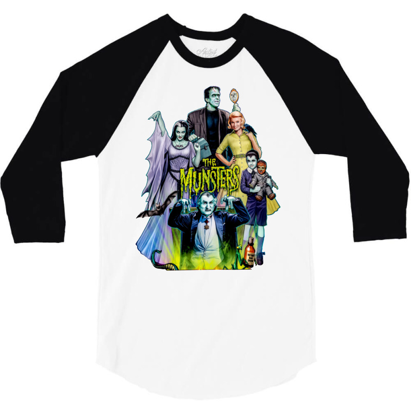 The Munsters Family Portrait 3/4 Sleeve Shirt by daiktumlinay | Artistshot