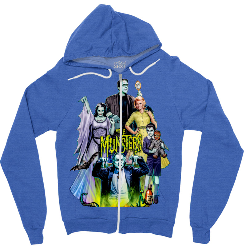 The Munsters Family Portrait Zipper Hoodie by daiktumlinay | Artistshot