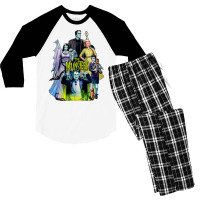 The Munsters Family Portrait Men's 3/4 Sleeve Pajama Set | Artistshot