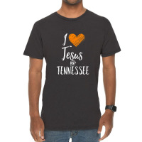 I Love Jesus And Tennessee Shirt Orange Heart Cute Fan Gift Vintage T-shirt | Artistshot