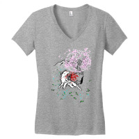 Amaterasu Okami With Cherry Blossoms Women's V-neck T-shirt | Artistshot