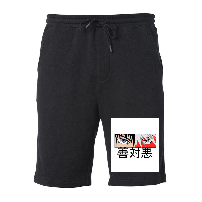 Anime Good Vs Evil In Japanese Fleece Short | Artistshot