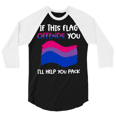 Pride Bisexual Flag Shirts 3/4 Sleeve Shirt Designed By Ngocjohn83