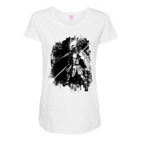 Futuristic Cyber Spartan Black And White Maternity Scoop Neck T-shirt | Artistshot