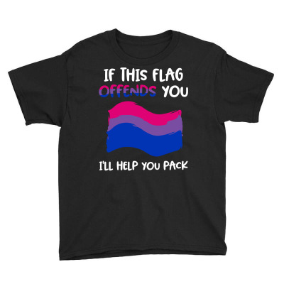Pride Bisexual Flag Shirts Youth Tee Designed By Ngocjohn83