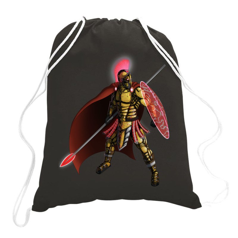 Futuristic Cyber Spartan Colour Drawstring Bags | Artistshot